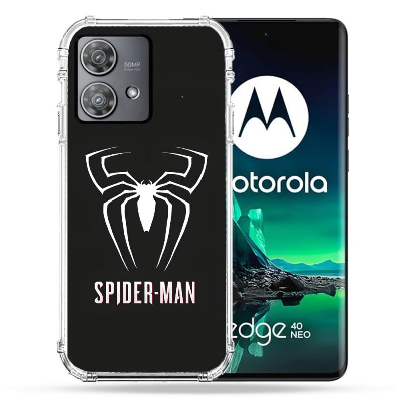 Coque Renforcée Pour Motorola Edge 40 Neo Spiderman Logo