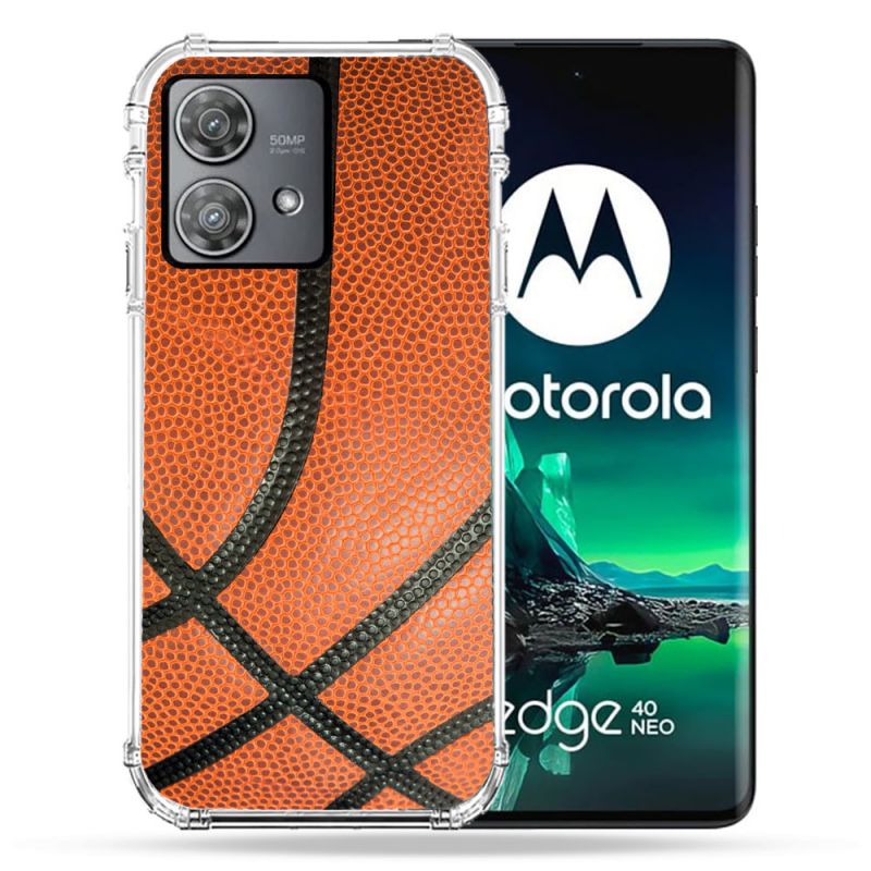 Coque Renforcée Pour Motorola Edge 40 Neo Sport Ballon Basket