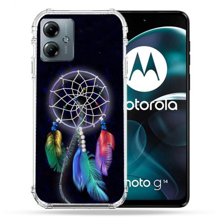 Coque Renforcée Pour Motorola G14 4G Zen Attrape Reve Multicolore