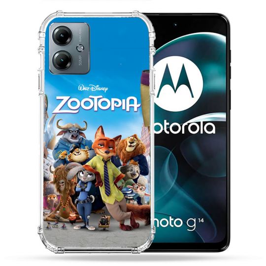 Coque Renforcée Pour Motorola G14 4G Zootopia