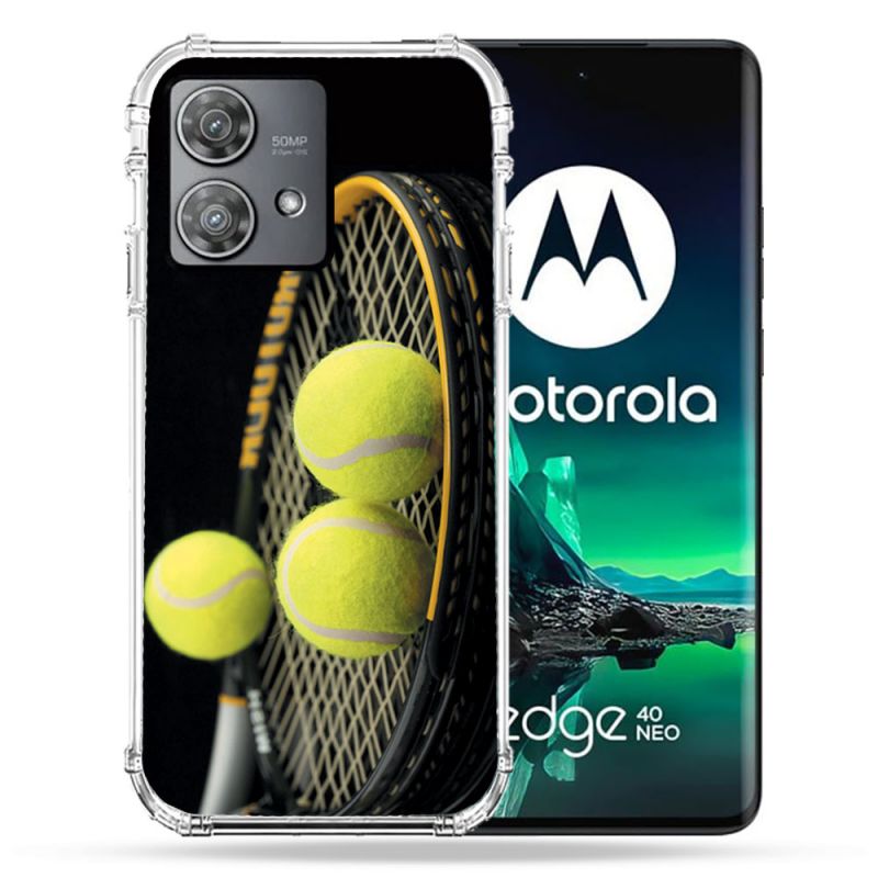 Coque Renforcée Pour Motorola Edge 40 Neo Sport Tennis Balls