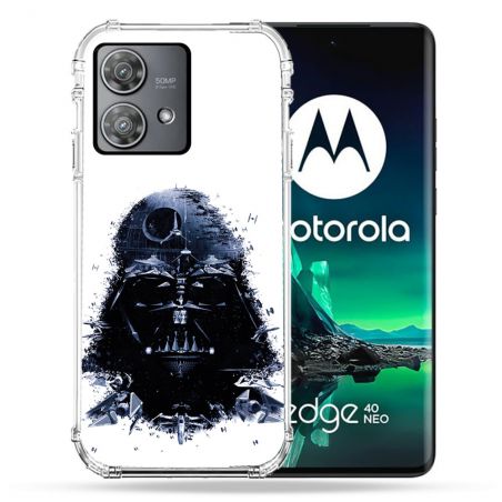 Coque Renforcée Pour Motorola Edge 40 Neo Star Wars - Dark Vador Blanc