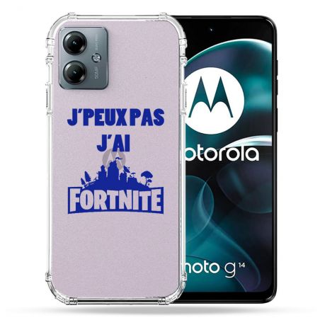 Coque Transparente Pour Motorola G14 4G Jpeux pas jai Fortnite