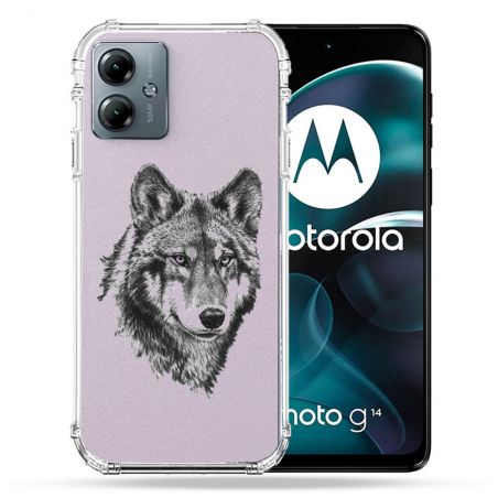 Coque Transparente Pour Motorola G14 4G Loup