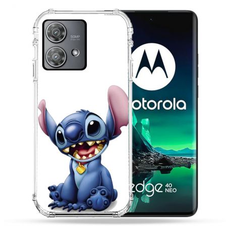 Coque Renforcée Pour Motorola Edge 40 Neo Stitch Blanc