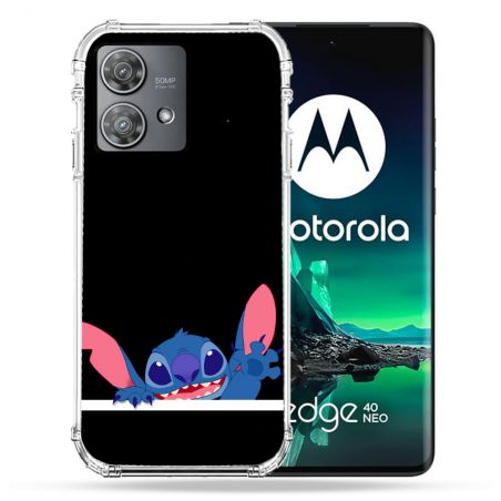 Coque Renforcée Pour Motorola Edge 40 Neo Stitch Noir