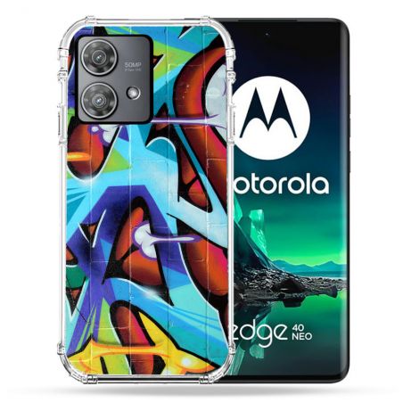 Coque Renforcée Pour Motorola Edge 40 Neo Street Art Graf Color