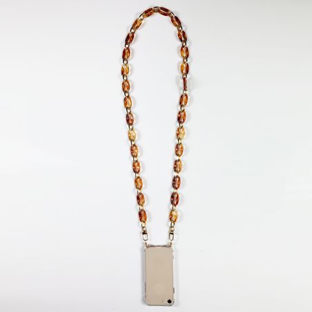 Coque Transparente Pour Motorola G14 4G Lanière / Cordon Anneaux Ambre