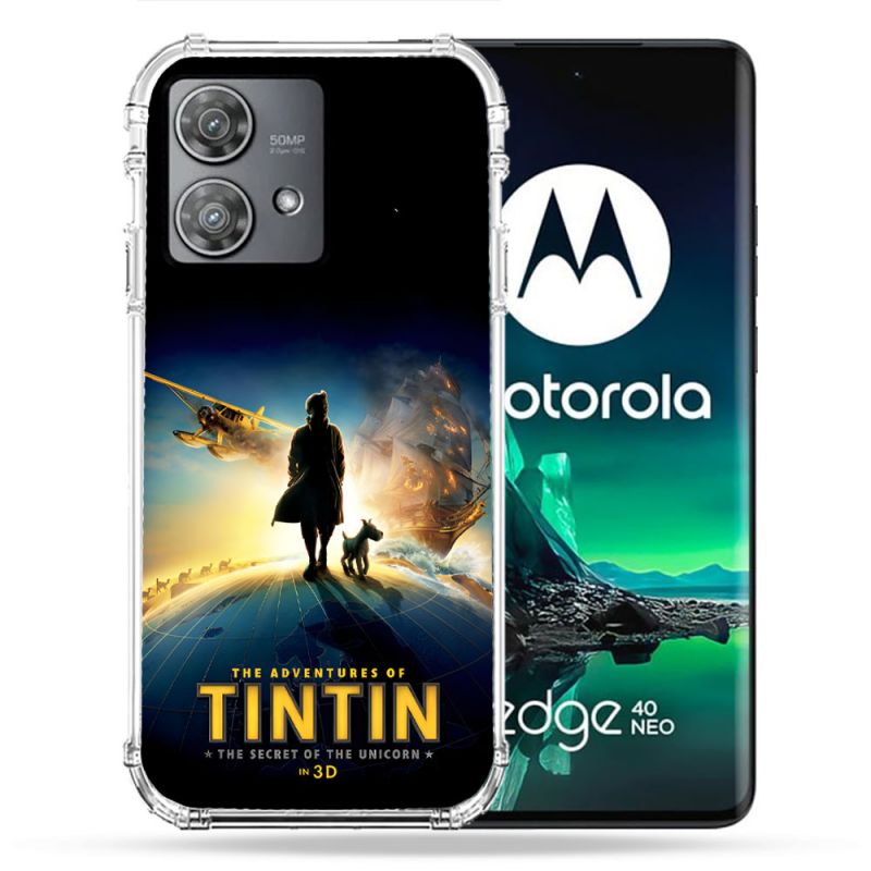 Coque Renforcée Pour Motorola Edge 40 Neo Tintin Affiche