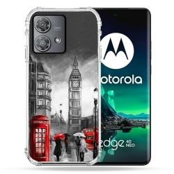 Coque Renforcée Pour Motorola Edge 40 Neo Voyage Angleterre Londres Vintage
