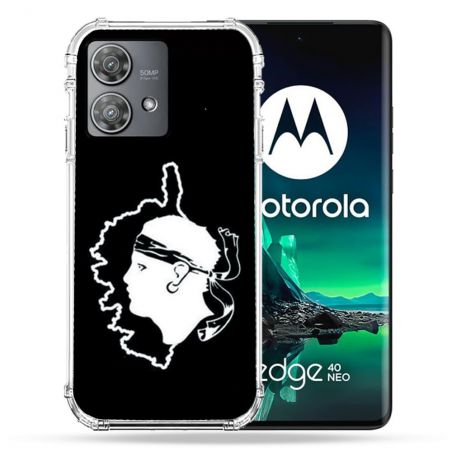 Coque Renforcée Pour Motorola Edge 40 Neo Voyage Corse Noir