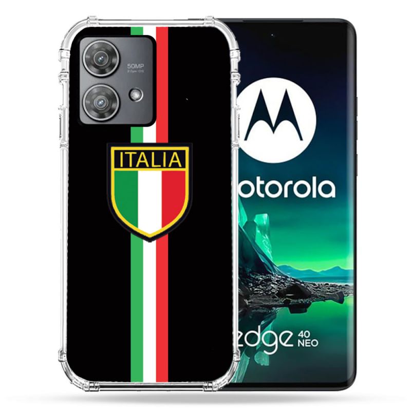 Coque Renforcée Pour Motorola Edge 40 Neo Voyage Italie 3 Noir