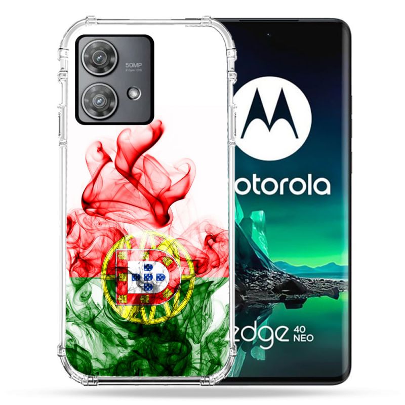 Coque Renforcée Pour Motorola Edge 40 Neo Voyage Portugal Flamme