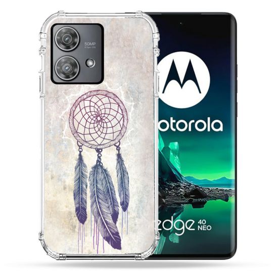 Coque Renforcée Pour Motorola Edge 40 Neo Zen Attrape Reve Blanc