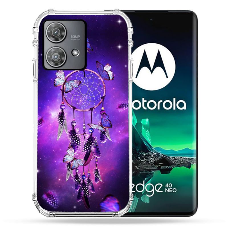 Coque Renforcée Pour Motorola Edge 40 Neo Zen Attrape Reve Papillon