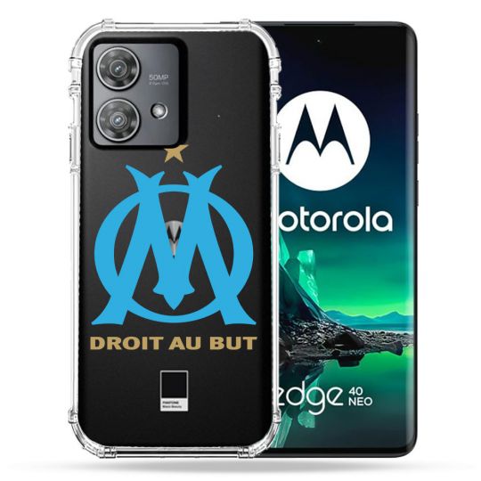 Coque Transparente Pour Motorola Edge 40 Neo Foot Olympique Marseille OM