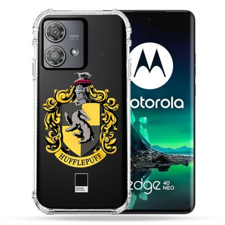 Coque Transparente Pour Motorola Edge 40 Neo Harry Potter Hufflepuff