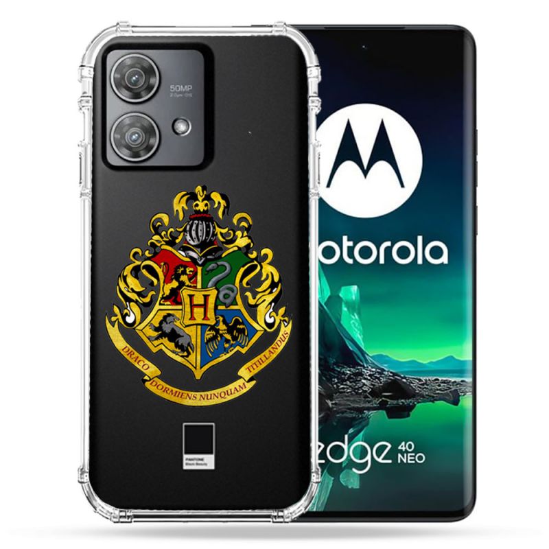 Coque Transparente Pour Motorola Edge 40 Neo Harry Potter Poudlard