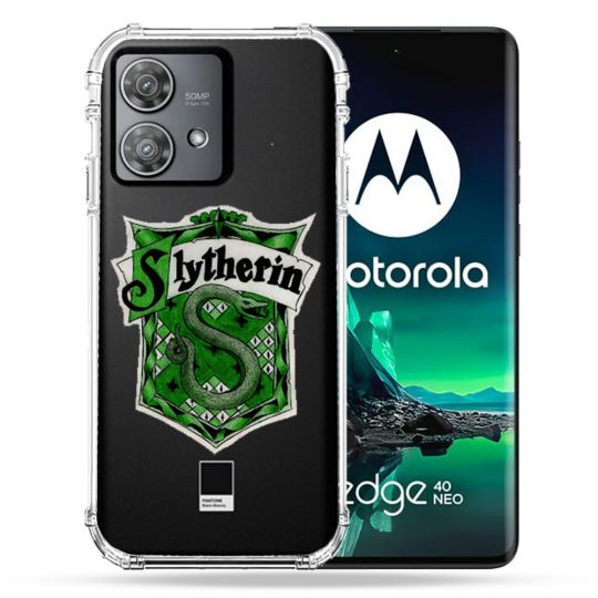 Coque Transparente Pour Motorola Edge 40 Neo Harry Potter Slytherin