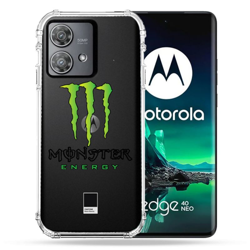 Coque Transparente Pour Motorola Edge 40 Neo Monster Energy