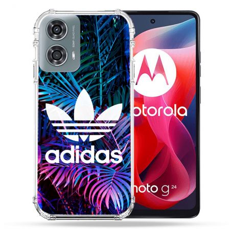 Coque Renforcée Pour Motorola G24 4G Adidas Palmier