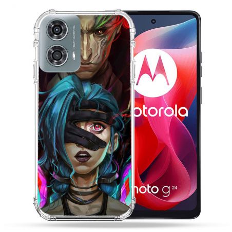 Coque Renforcée Pour Motorola G24 4G Arcane Jynx Bleu