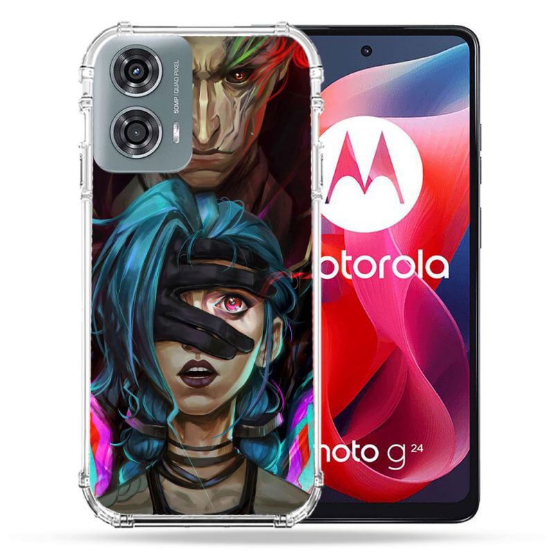 Coque Renforcée Pour Motorola G24 4G Arcane Jynx Bleu