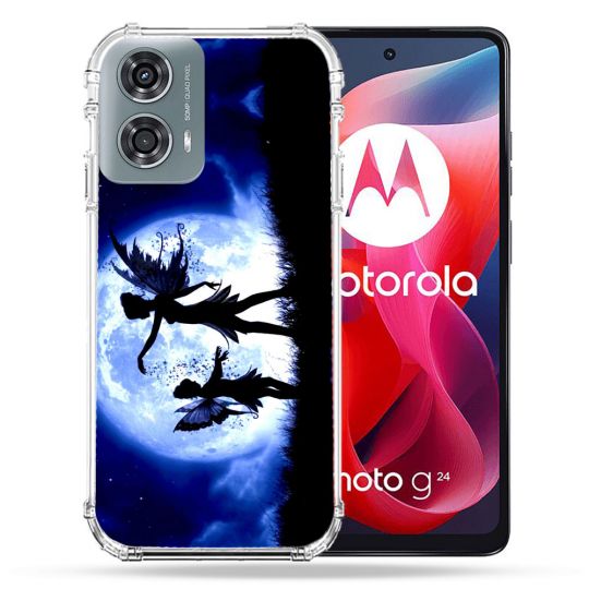 Coque Renforcée Pour Motorola G24 4G Fantastique Fee Lune