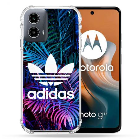 Coque Renforcée Pour Motorola G34 5G Adidas Palmier