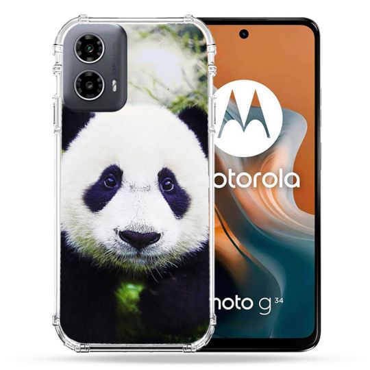 Coque Renforcée Pour Motorola G34 5G Animal Panda Color