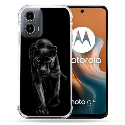 Coque Renforcée Pour Motorola G34 5G Animal Panthère Noire