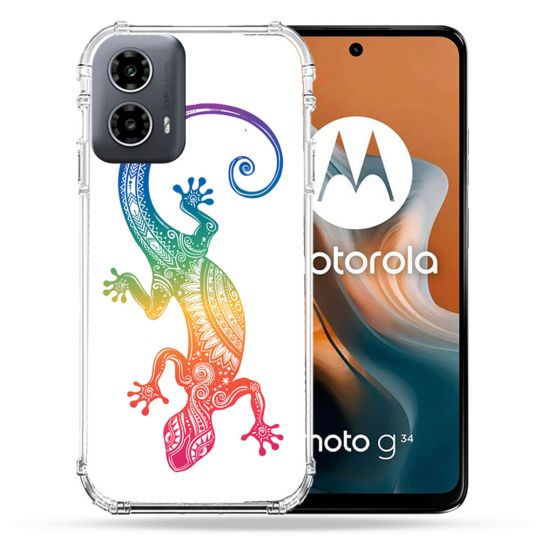Coque Renforcée Pour Motorola G34 5G Animal Salamandre Color