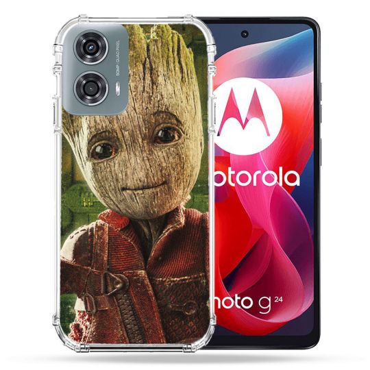 Coque Renforcée Pour Motorola G24 4G Groot Vert