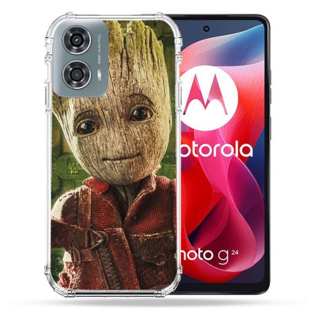 Coque Renforcée Pour Motorola G24 4G Groot Vert