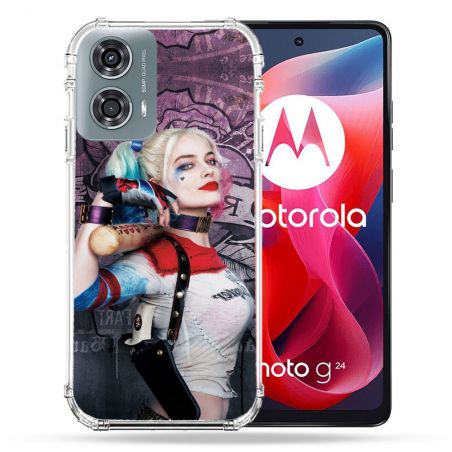 Coque Renforcée Pour Motorola G24 4G Harley Quinn Batte