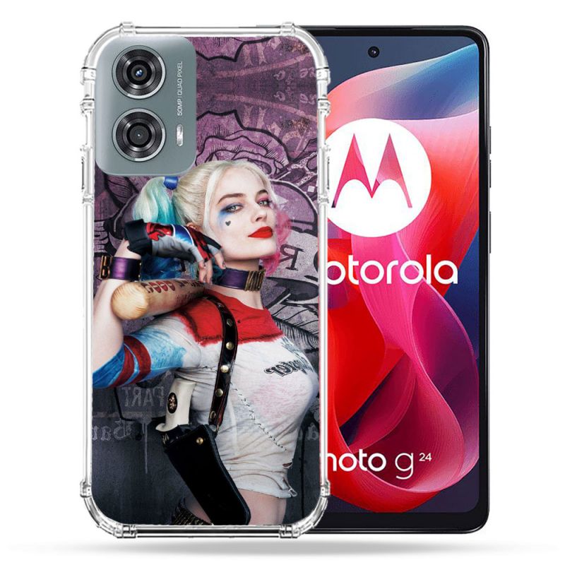 Coque Renforcée Pour Motorola G24 4G Harley Quinn Batte