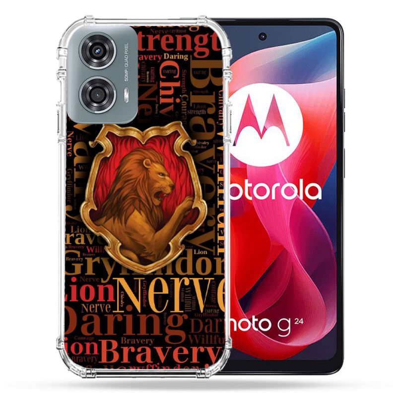 Coque Renforcée Pour Motorola G24 4G Harry Potter Griffondor