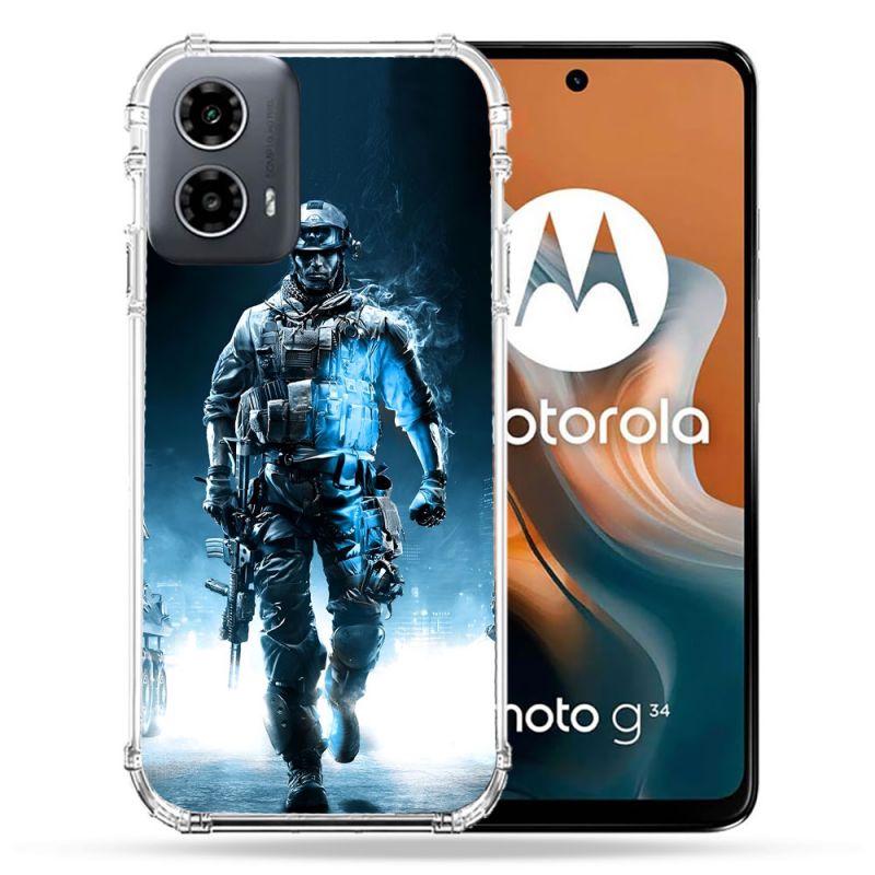 Coque Renforcée Pour Motorola G34 5G Call Of Duty Guerrier