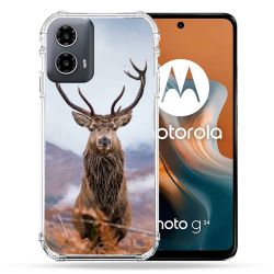 Coque Renforcée Pour Motorola G34 5G Chasse Chevreuil Montagne