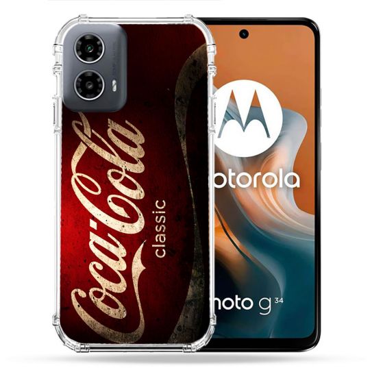 Coque Renforcée Pour Motorola G34 5G Coca Cola Classique