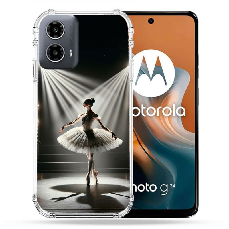Coque Renforcée Pour Motorola G34 5G Danseuse Lumière