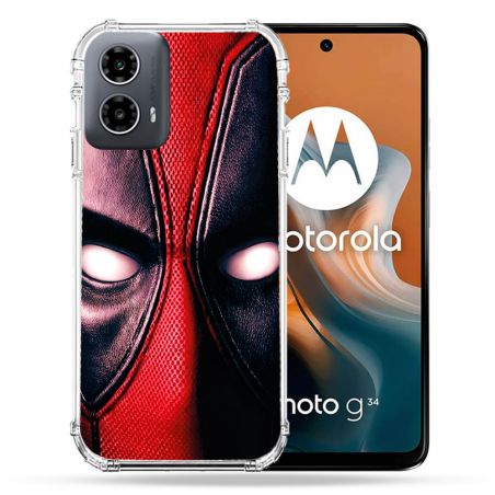 Coque Renforcée Pour Motorola G34 5G Deadpool Yeux