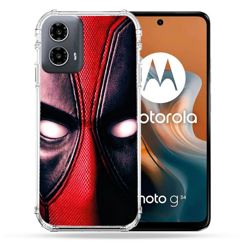 Coque Renforcée Pour Motorola G34 5G Deadpool Yeux