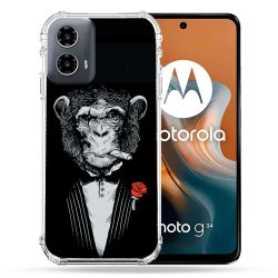 Coque Renforcée Pour Motorola G34 5G Decale Singe Mafia