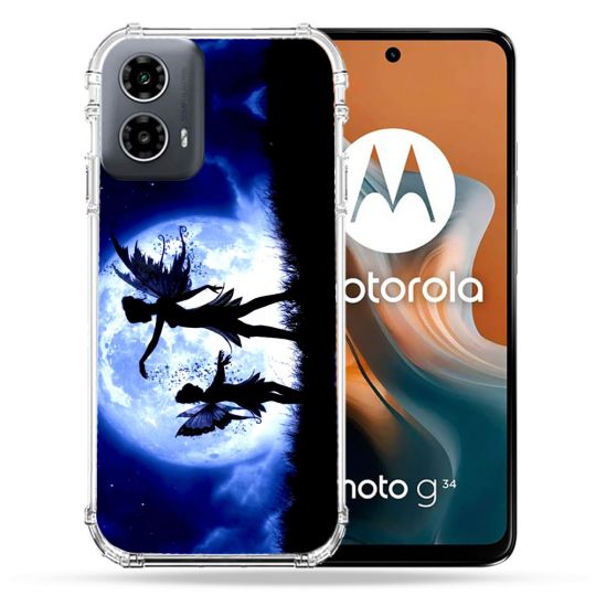 Coque Renforcée Pour Motorola G34 5G Fantastique Fee Lune