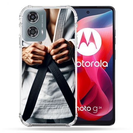 Coque Renforcée Pour Motorola G24 4G Kimono Ceinture