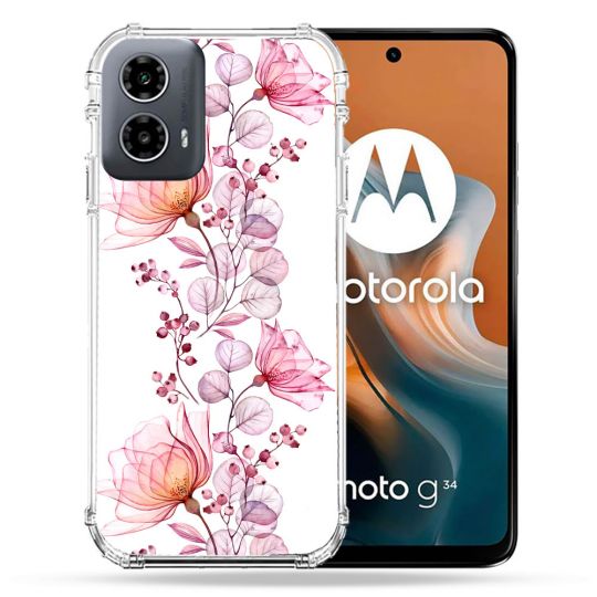 Coque Renforcée Pour Motorola G34 5G Fleur Eclosion