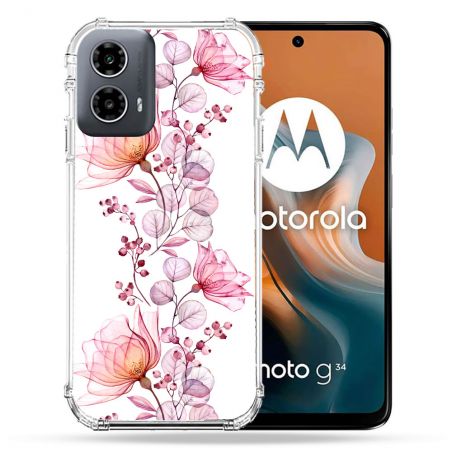 Coque Renforcée Pour Motorola G34 5G Fleur Eclosion