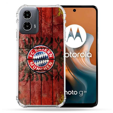 Coque Renforcée Pour Motorola G34 5G Foot Bayern Munich Drapeau