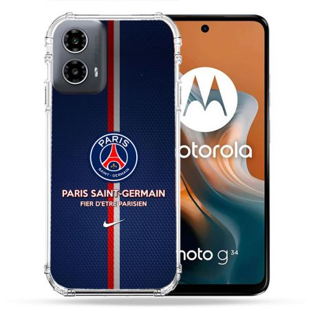 Coque Renforcée Pour Motorola G34 5G Foot PSG Fier